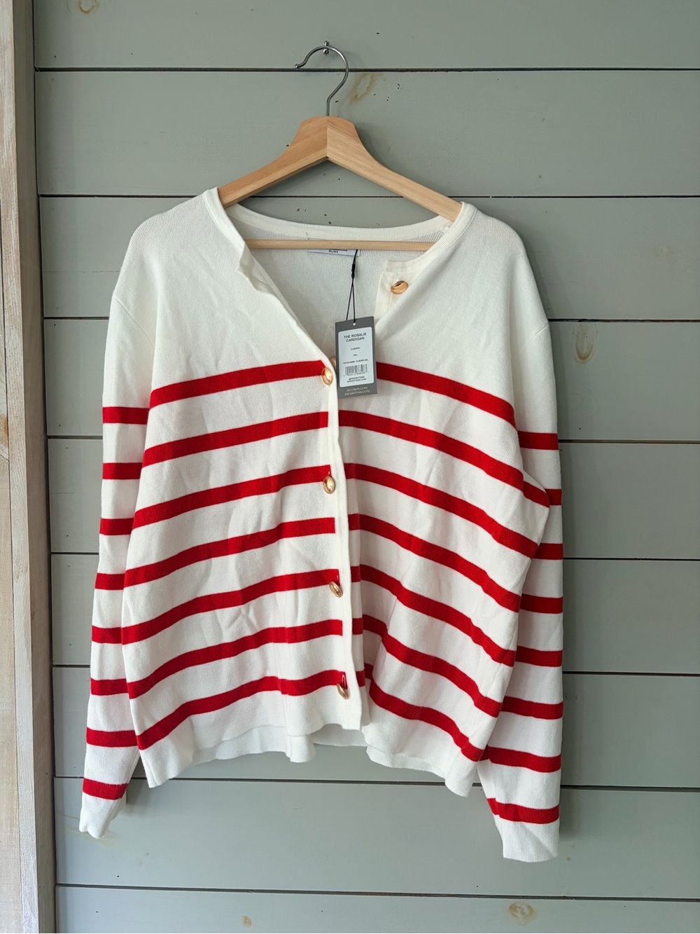 Smash + Tess x The Jilly Box Rosalie Cardigan Cherry Stripe M/L NWT